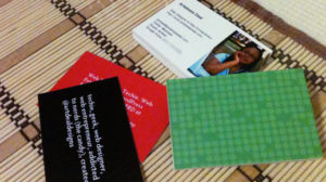 My new business cards for 2013