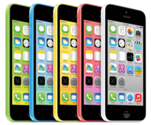 photo of Apple's iPhone 5c models