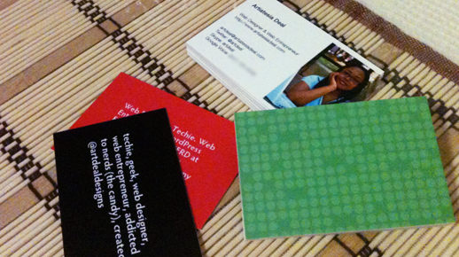 My last business card design | Shetalksbiz.com
