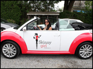 Bethenny Frankel in her Skinny Girl Margarita Car