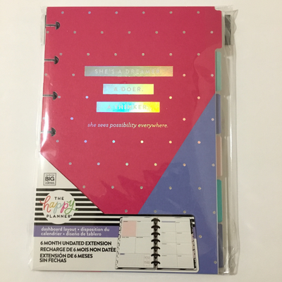 The Happy Planner 6 Month Undated Extension Kit for the Mini