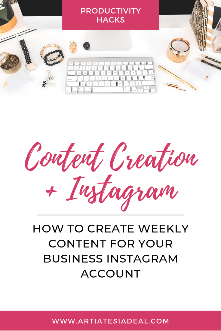 Struggling to come up with content to post to your business IG? In this quick tutorial Artiatesia share five steps to help you batch content for business IG on a weekly basis. | Now on ArtiatesiaDeal.com