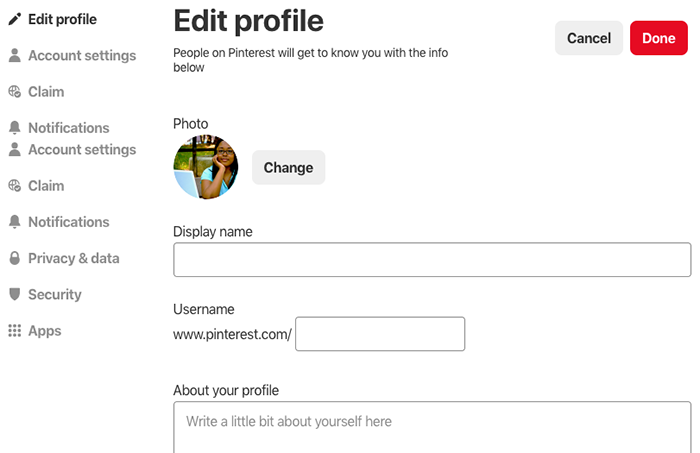 Step 2: Start editing your profile