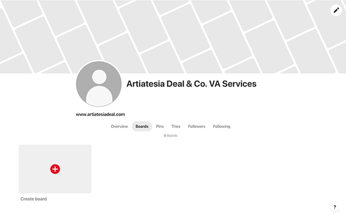 Step 4: continue to create our first Pinterest board