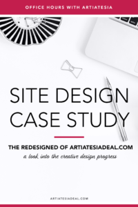 Site Design Case Study: The Redesign of Artiatesia Deal (a look into the creative design progress)