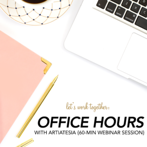 Office Hours With Artiatesia; Clarity Sessions| 60-Min Webinar Session Available now @ ArtiatesiaDeal.com