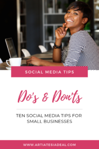 Here are a couple of tips for small businesses looking to use social media as part of their online marketing plan. Artiatesia has listed a couple of good ones to help beginners too. | ArtiatesiaDeal.com