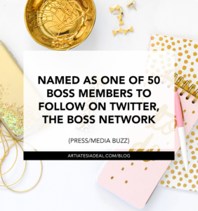 Artiatesia named as one of 50 Boss members to follow on Twitter by The Boss Network, an social networking site