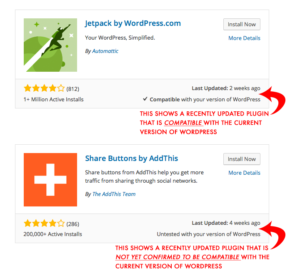 Two examples of a WordPress plugin