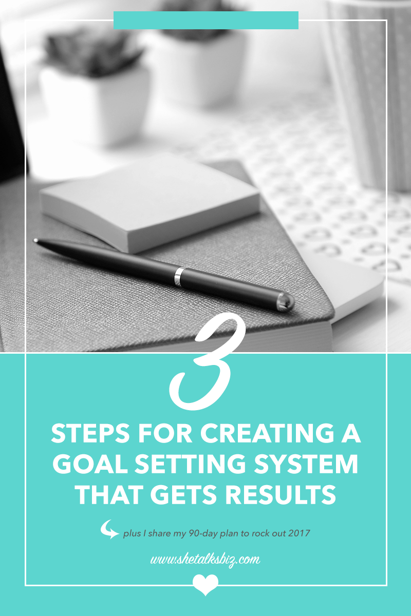 3 Steps For Creating a Goal Setting System That Gets Results | http://www.shetalksbiz.com