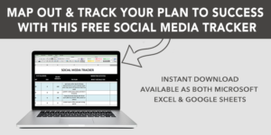 Map out & track your plan to success with this free social media tracker created by Artiatesia of Shetalksbiz.com