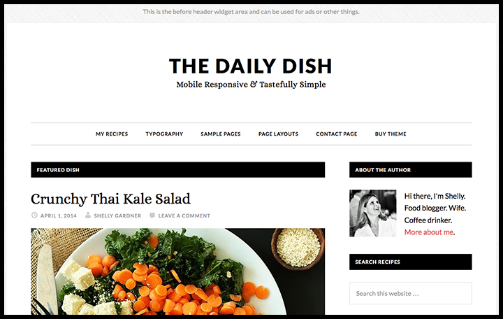 StudioPress child theme - The Daily Dish Pro