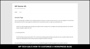 Example of a WordPress Site using the Twenty Twelve Theme (Site Layout)