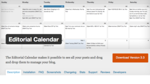 WordPress Plugin of the Week: Editorial Calendar