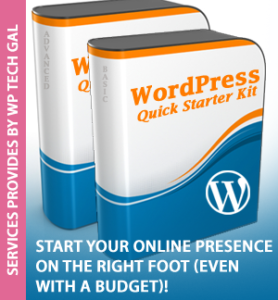Work with WP Tech Gal: WordPress Quick Starter Kit